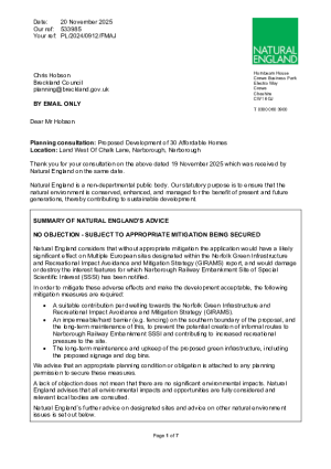 Natural England comments