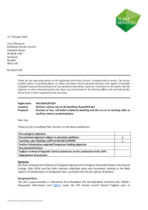 Ecology Comments - dated 15-10-24