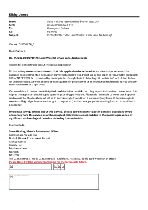 Historic Environment Officer Comment