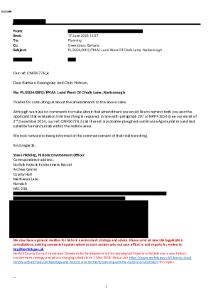 Historic Environment Services comments