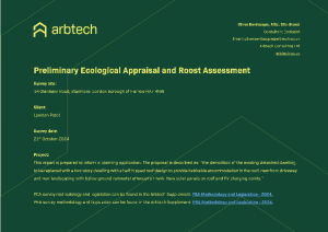 Preliminary Ecological Appraisal &  Roost Assessment 