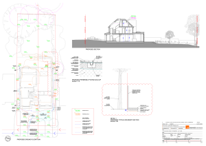 Proposed site and sections