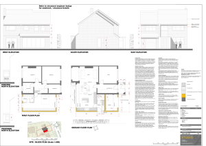 AMENDED Proposed drawing sheet (with existing north side elevation)